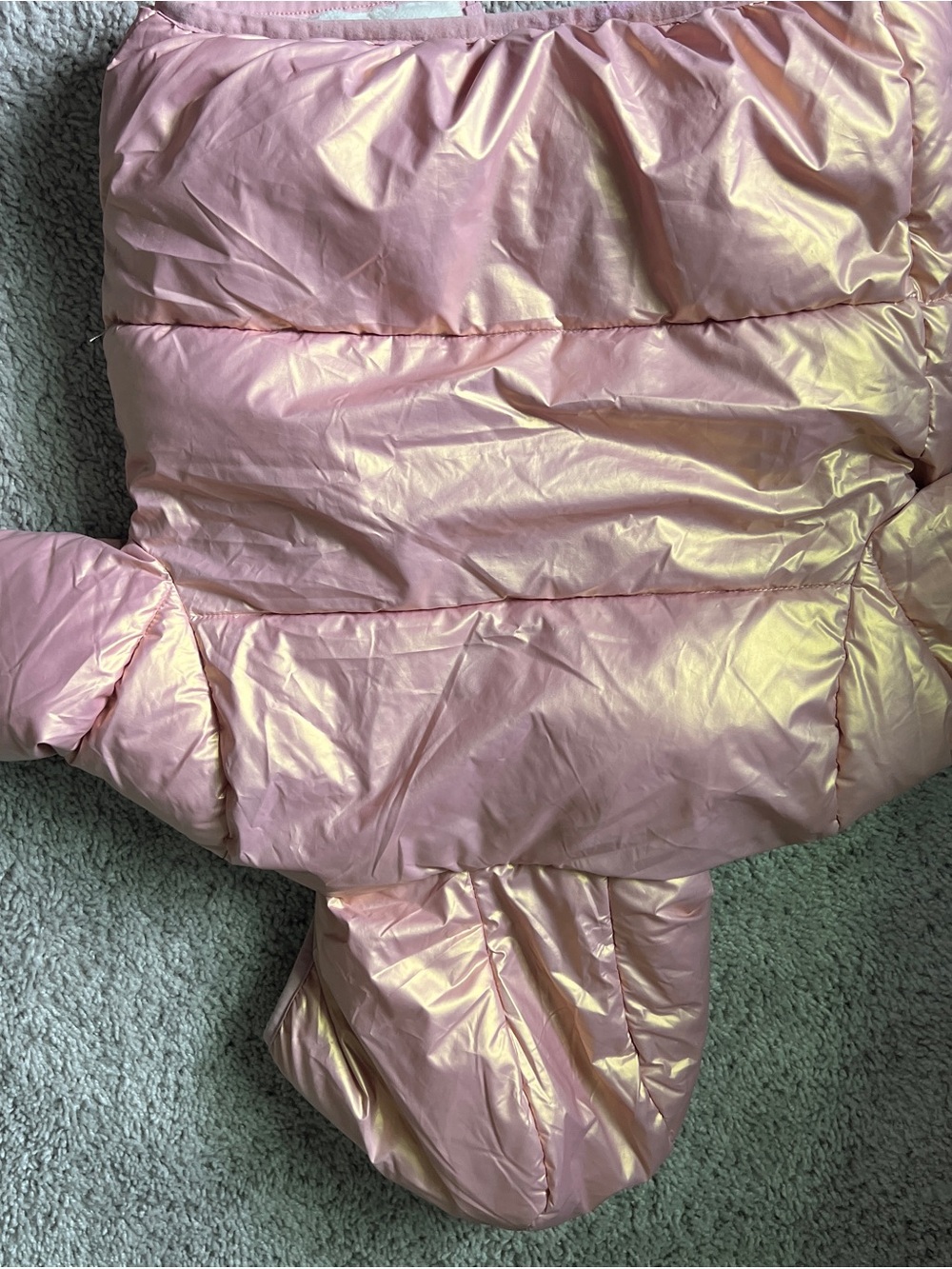 Swiss Tech Iridescent Pink Hooded Puffer Jacket for Kids - Picture 5 of 5
